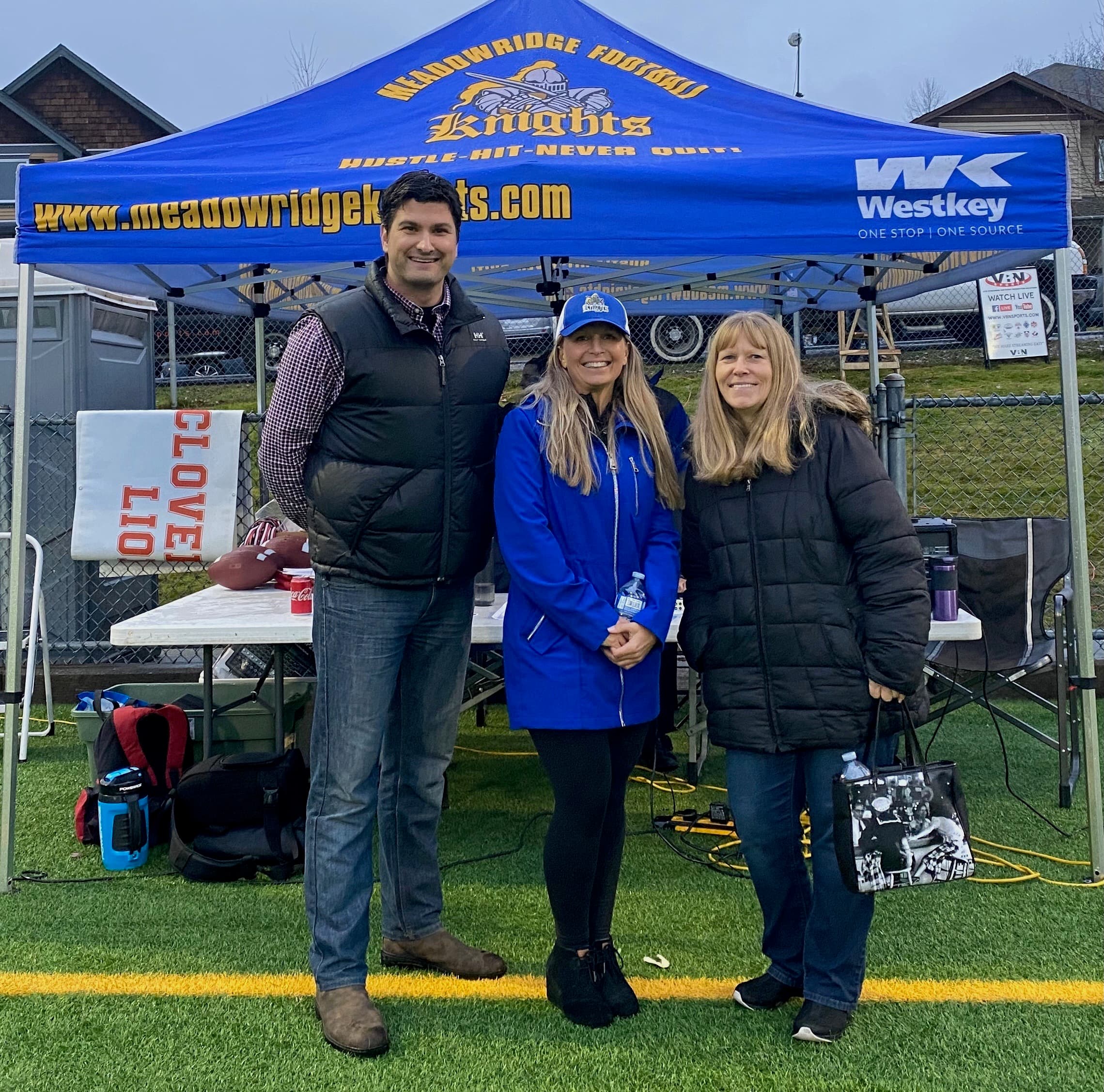 Chelsa Meadus with the Meadowridge Knights football club